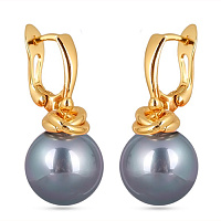 Серьги (Майорка, серо-голубой, г/п: золото) MK12 0001-7  Uvelina