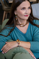 Браслет Змеи (кристаллы разноцветные 1,3 см) Италия Claudio Canzian 002 04 517