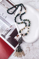 Колье Фаберже3 (Самоцветы, бисер, кристаллы, г/п: серебро) Италия Perfetto 051 001 003