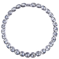 Колье Триумф (кристаллы светло-серые, г/п: родий 10 мм, 38+4 см) Uvelina SW00 0020R-026N