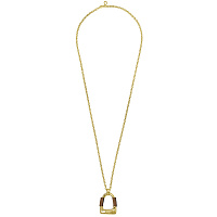 Колье (натуральная кожа - кэмел, г/п: золото 95 см) 240800-34 Испания Ciclon New Equus