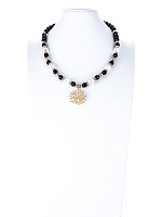 Колье (Барочный жемчуг, хруст. стекло, кр.Preciosa, гальв.покрытие: золото) Elizabeth 10119221 Китай