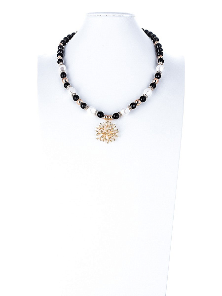 Колье (Барочный жемчуг, хруст. стекло, кр.Preciosa, гальв.покрытие: золото) Elizabeth 10119221 Китай