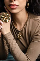 Колье (кристалл мультиколор, прозрачный, 45.5 см, 4х2.5 см) Италия Claudio Canzian 002 05 876