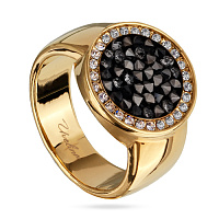 Кольцо Галактика (Кристаллы темно-серые, г/п: золото, р.18) Uvelina SW00 0060G-014R