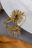 Браслет (кристаллы графит, г/п: золото, регулируется) Греция Kalliope 022 04 010