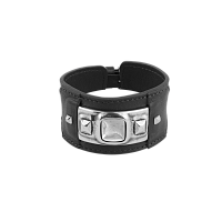 Браслет нат.кожа, г/п: серебро,регулируется 243101-00-0 Испания  Ciclon Kubik 