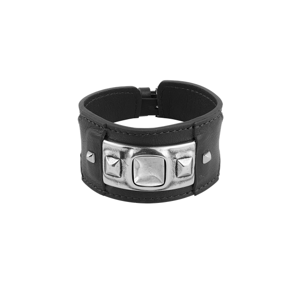 Браслет нат.кожа, г/п: серебро,регулируется 243101-00-0 Испания  Ciclon Kubik 