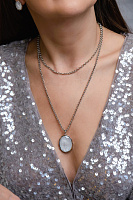 Кулон Сияние (кристаллы белый электрик, 90-95 см, г/п: родий) Uvelina SW00 0095R-139P