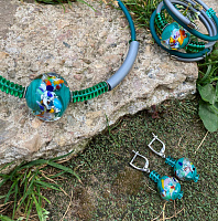 Серьги Masso зеленый ENZO BENZO 