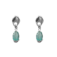 Серьги Ciclon 254600-12 (муранское стекло, 3,7х1,2 см) Liquid Испания