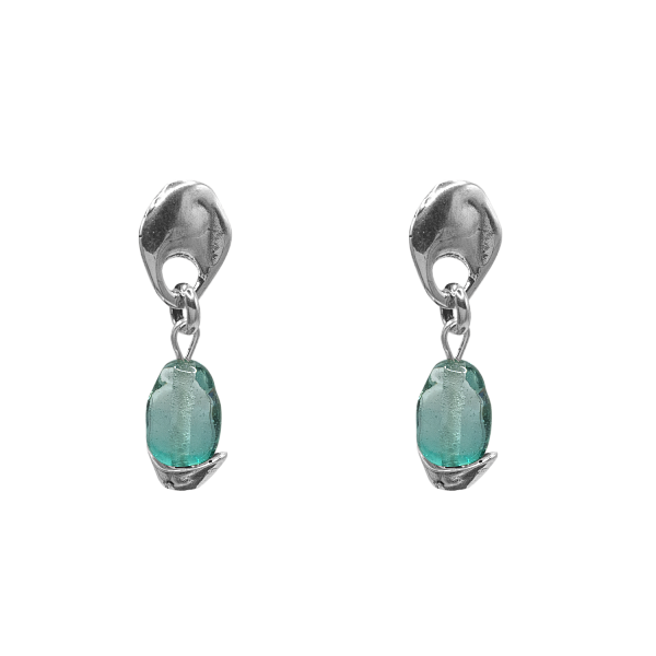 Серьги Ciclon 254600-12 (муранское стекло, 3,7х1,2 см) Liquid Испания
