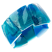 Браслет Prim flora (бирюзовый, синий, на резинке) Голландия ZSISKA