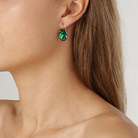 Серьги CHANTAL (кристалл зеленый, г/п: золото, 1,7х1,2 см) Дания DYRBERG/KERN 430079