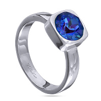 Кольцо Теннис ( кристаллы королевский синий, г/п: родий, 8 мм, р.19) Uvelina SW00 0010R-110R-9