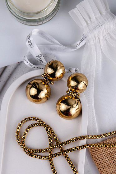 картинка Серьги (г/п: золото, 5.3х2.7см) Италия Claudio Canzian 002 02 864 ювелирный  магазин Калина являющийся официальным дистрибьютором в России 