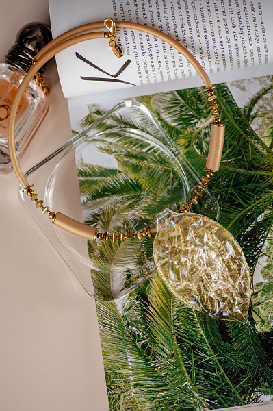 Колье Furore прозрачный/золото/золотой Италия ENZO BENZO 