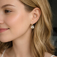 Серьги Patrice, г/п: золото, 5540-1117-7325 Чехия Anabel Crystal