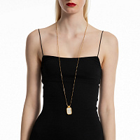 Колье Love (с кристаллом, белый, г/п: золото) Греция Katerina Vassou KV25.1-403392GLINEN