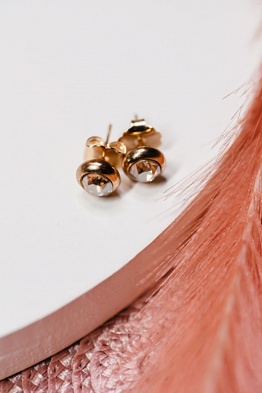 картинка Пусеты (кристалл медовый) Италия  Claudio Canzian 002 02 297 ювелирный  магазин Калина являющийся официальным дистрибьютором в России 