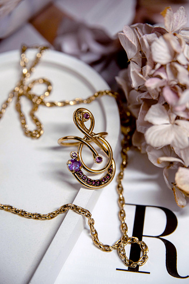 картинка Кольцо Узел любви и долголетия (кристаллы)  Италия  Claudio Canzian 002 01 271 ювелирный  магазин Калина являющийся официальным дистрибьютором в России 