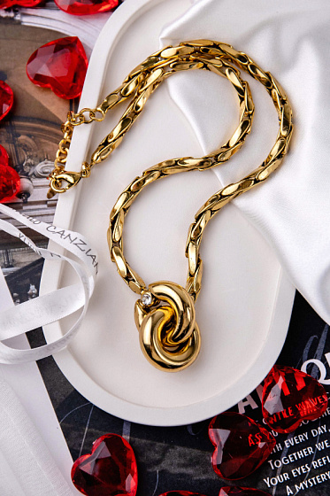 картинка Колье (кристалл прозрачный, графит, 52см) Италия Claudio Canzian 002 05 861 ювелирный  магазин Калина являющийся официальным дистрибьютором в России 