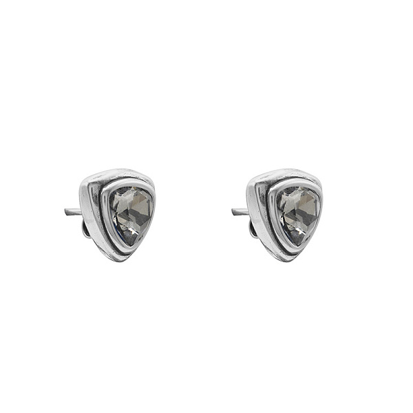 Серьги Ciclon 251600-10 (кристалл графит, г/п: серебро, 1.2х1.2 см) Испания Amarre