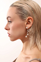 Серьги Просекко (майорка, г/п: родий, 5 см) Испания MG00 0060R-01E