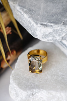 Кольцо Леденцы (кристалл графит, 1,7х1,3 см) Италия Claudio Canzian 002 01 255