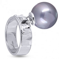 Кольцо 17 (Майорка, серо-голубая, г/п: родий) MK52 0052R-07 Uvelina