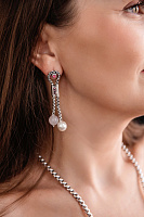 Серьги (кристалл розовый, роз.кварц, майорка) Италия Claudio Canzian 002 02 816