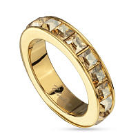 Кольцо Квадро (кристаллы шампань, г/п: золото р.19) SW00 0055G-016R1-9 Uvelina