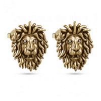 Серьги Лев (Кристаллы, г/п: античное золото, 3х2.5 см., 5 гр.) AN00 0012A-00E Uvelina