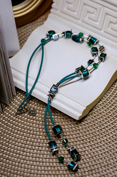 Колье Gelio бирюзовые/бирюзовый Италия ENZO BENZO