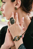 Кольцо Komodo (Камень острова Мактан, 4х3см, регулируется) 19-25890 Nature Bijjoux Франция