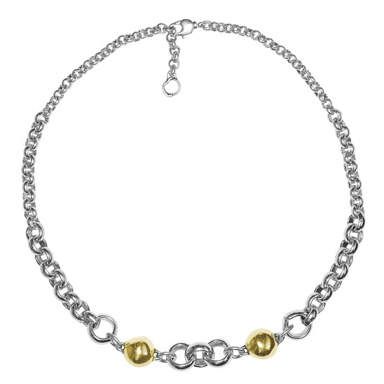 картинка Колье (г/п: серебро, золото 42+6 см) 250813 Испания Ciclon Spherik ювелирный  магазин Калина являющийся официальным дистрибьютором в России 