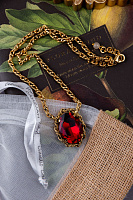 Колье (Кристалл красный, 49,5 см, 3,8х2,7 см) Италия Claudio Canzian 002 05 810