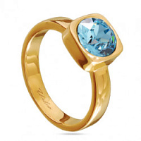 Серьги Теннис (Кристалл аквамарин, г/п: золото, 4 мм, 8 мм, ) Uvelina SW00 0004G-202E