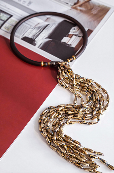 Колье Водопад (Богемское стекло, каучук) Италия Perfetto