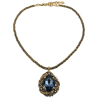 Колье Франческа (Кристалл цвета сапфир, 47 см, 4,2Х3,2 см) Италия Claudio Canzian  002 05 528