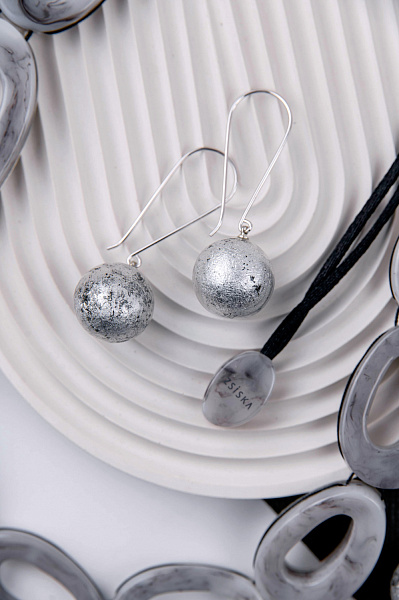 Серьги Prue orbeadz серебряный  Голландия ZSISKA