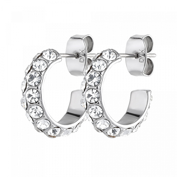 Серьги HEIDI (кристалл прозрачный, г/п: родий, d 1,2 см) Дания DYRBERG/KERN 353959