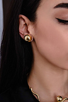 Серьги Пупс ( г/п: золото, 1,8см,  4.5х3 см..3 гр. и 12 гр.) Греция Kalliope 022 02 087