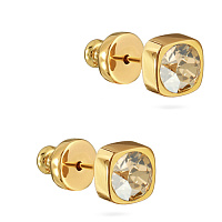 Пусеты Теннис (кристаллы шампань 4мм, г/п: золото) Uvelina SW00 0001G-016E1