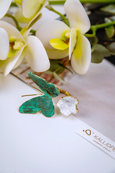 Кольцо (эмаль, г/п: золото, регулируется) Греция Kalliope 002 01 029