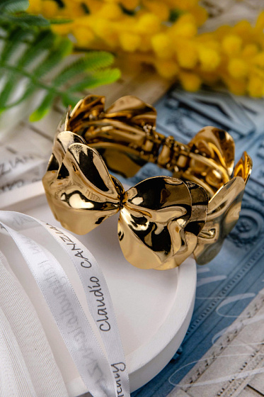 картинка Браслет (г/п: золото, 3,9 см до 19 см) Италия Claudio Canzian 002 04 524 ювелирный  магазин Калина являющийся официальным дистрибьютором в России 