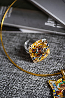 Кольцо Ray Q 21 разноцветное Италия ENZO BENZO 