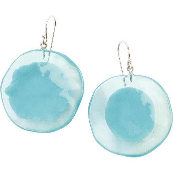 Серьги Prue flora бирюзовый,3.3х3.3 см Голландия ZSISKA