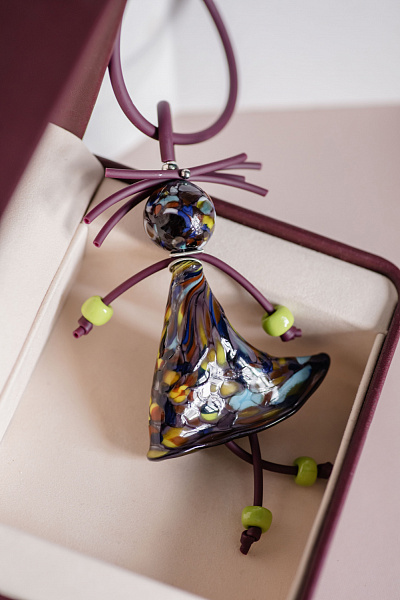 Колье Pupa сливовый/цветной Италия ENZO BENZO 