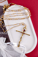 Колье Крест (кристалл красный 7.5х5 см, 90 см) Италия Claudio Canzian 002 05 471